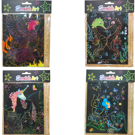 Scratch Art Pad - 4 Pack