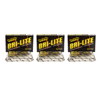 Bri-Lite Individually Wrapped Fire Lighters 12-pieces - 3 Pack