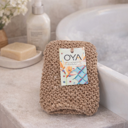Oya Exfoliating Mitt Brown 2 Pack