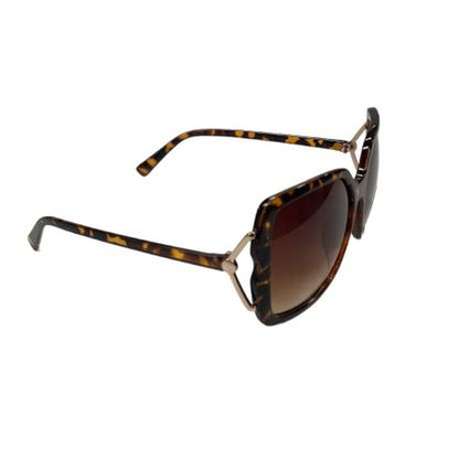 Solar X Oversized Sunglasses with Gradient Lens UV400 - Black
