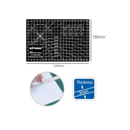 Motarro Cutting Mat Set Black A5 3PCS