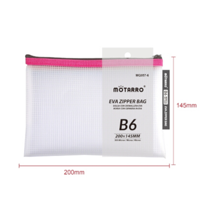 Motarro Eva Zipping Bag B6 200x145mm - Pink