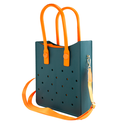 Zaizai EVA Croc Tote Bag with Adjustable Strap - Black