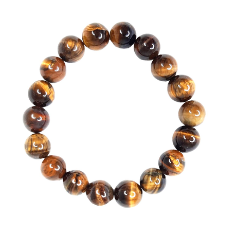 Earth Stone Collection - Tigers Eye Bracelet And Ice Drop Necklace Set