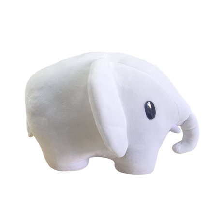 Soft Toy White Elephant - 30cm
