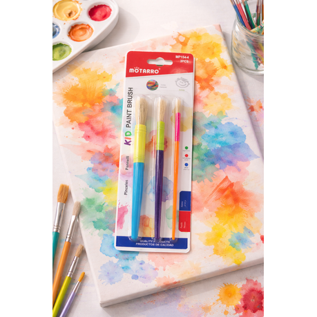 Motarro Kids Paint Brushes - 3 Piece Set