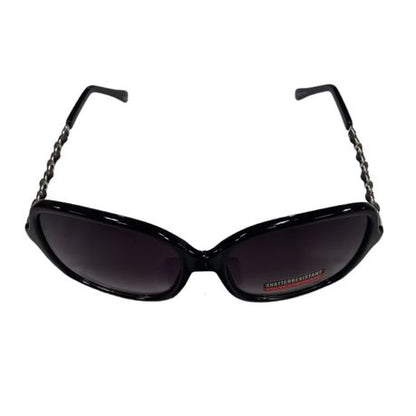 Solar X Butterfly Sunglasses with Leather Trim Gradient Lens UV400