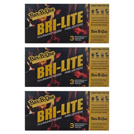 Bri-Lite Individually Wrapped Fire Lighters 3 Piece - 3 Pack