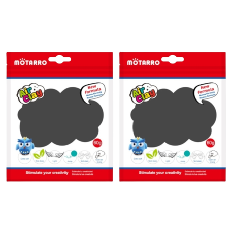 Motarro Air Clay 60g - Charcoal Black 2 Pack