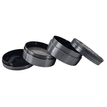 Herb Grinder - 4 Piece Medium Grinder - Leaf Skull