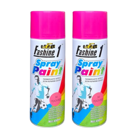 Fashine 1- Spray Paint 450ml - Peach Red 2 Pack