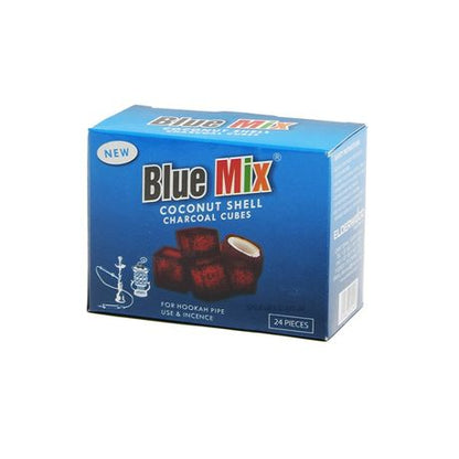 Blue Mix Coconut Shell Charcoal Cubes 24 Pieces