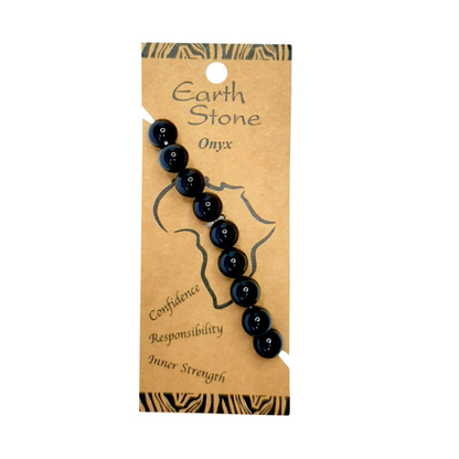 Earth Stone Collection - Onyx Bracelet And Teardrop Necklace Set