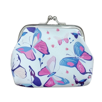 Purse - White Butterflies 7.5×9.5×2cm
