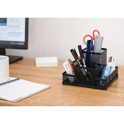 Motarro Desk Organiser - Black 14x17.5x7.5cm