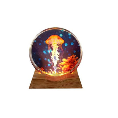 3D Creative Lamp - Jellyfish in Coral Illuminated Art Light
