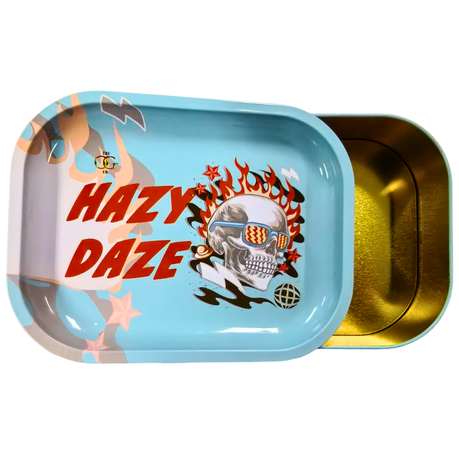 Rolling Tray with Stash Box - Hazy Daze