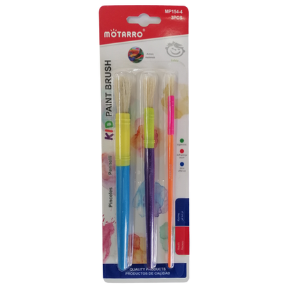 Motarro Kids Paint Brushes - 3 Piece Set