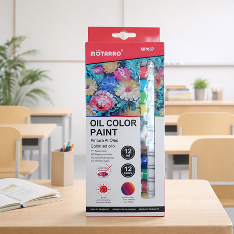 Motarro Oil Color Paint - 12 Piece Set