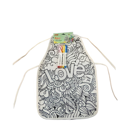 Fabric Apron With Fabric Markers