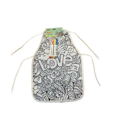 Fabric Apron With Fabric Markers