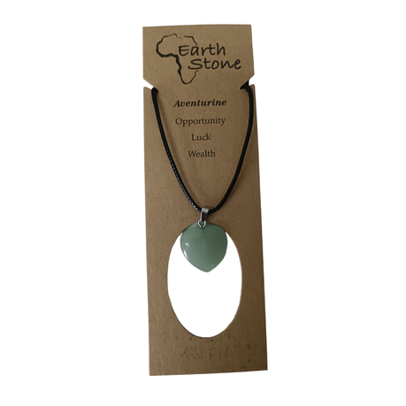 Earth Stone Collection - Heart Aventurine Stone Necklace