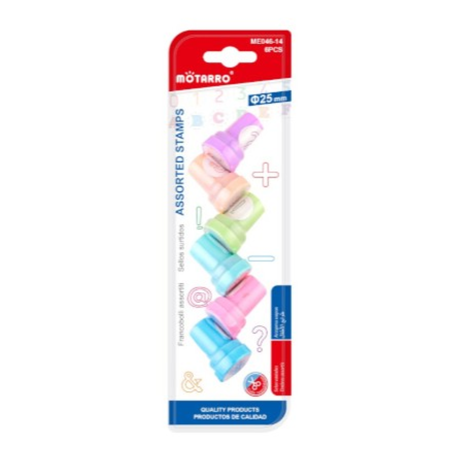 Motarro Assorted Stamps 25mm 6PCS - Assorted