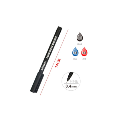 Motarro Permanent Marker 0.4mm - 3PCS