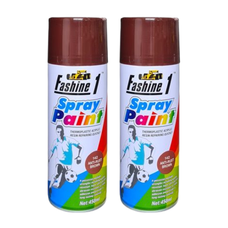 Fashine 1- Spray Paint 450ml - Anti-Rust Brown 2 Pack