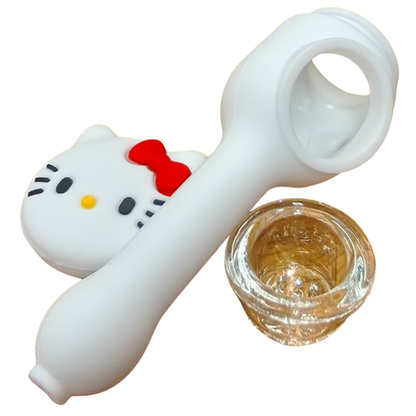 Silicone Rasta Pipe - Cartoon faces - 25 Pack