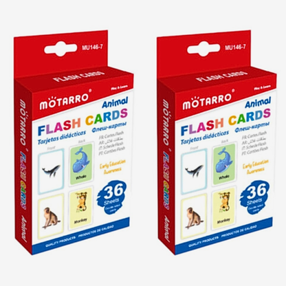 Motarro Flash Cards 36 Sheets - 2 Pack - Colours