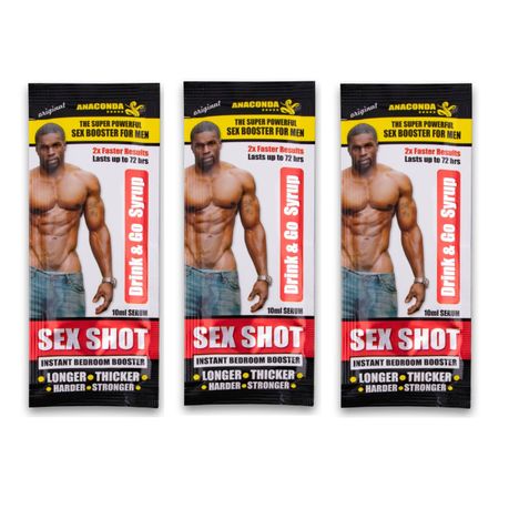 Anaconda 3 Sachet Pack Sex Shot Instant Bedroom Booster