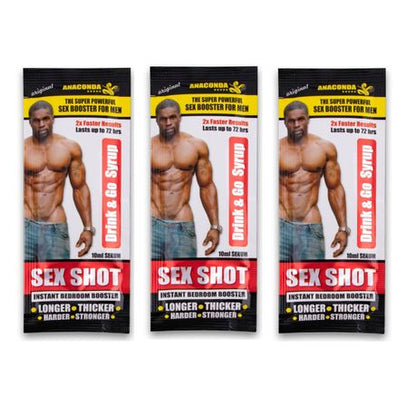 Anaconda 3 Sachet Pack Sex Shot Instant Bedroom Booster