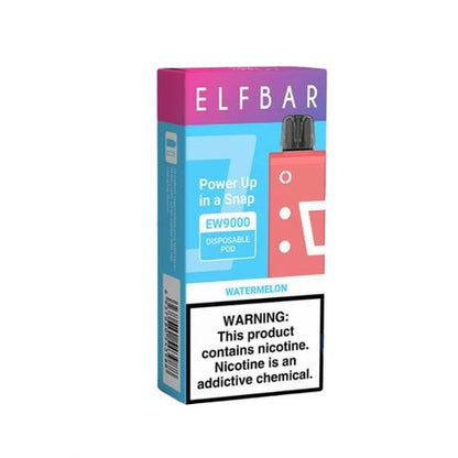 Elf Bar 9000 Puffs Rechargeable Pod 50mg - Watermelon