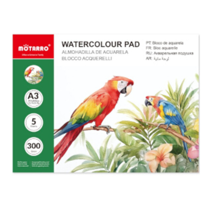 Motarro Watercolour Pad 5 Sheets - White 297x400mm