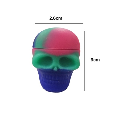 Silicone Skullhead Dab Pot Multicolor - 5 Pack