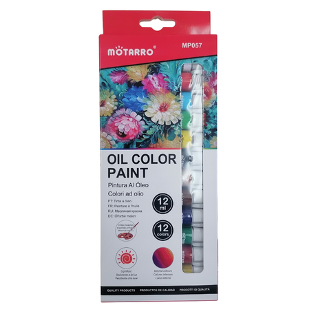 Motarro Oil Color Paint - 12 Piece Set