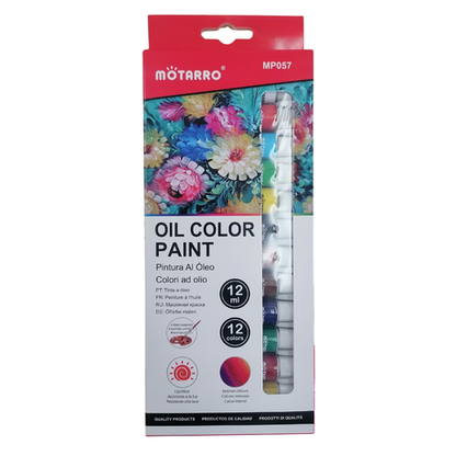 Motarro Oil Color Paint - 12 Piece Set