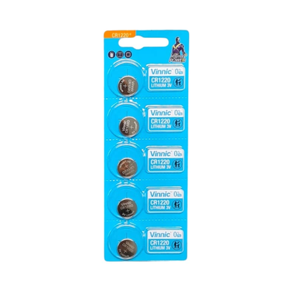Vinnic CR1220 Lithium Coin Cell Battery 3V - 5 Pack