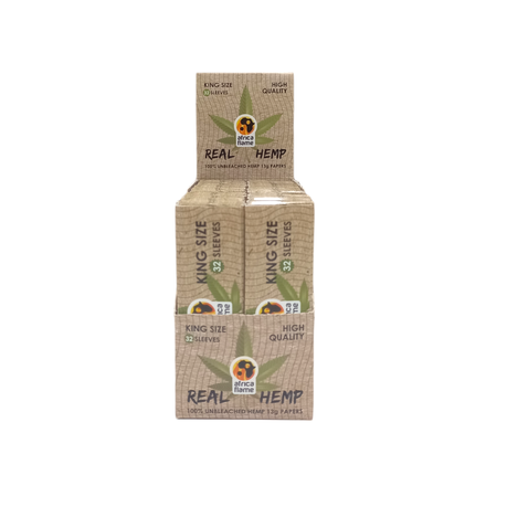 Africa Flame 100% Hemp Rolling Paper - 50 Booklets