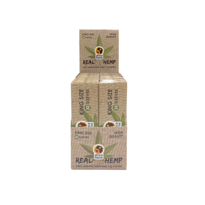 Africa Flame 100% Hemp Rolling Paper - 50 Booklets