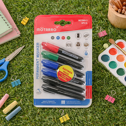 Motarro Mini Permanent Markers - 6 Piece Set