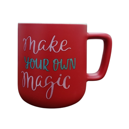 Red Ceramic Mug Make Your Own Magic