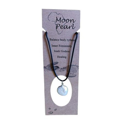 Earth Stone Collection - Pearl Large Stone Necklace