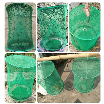 Reusable Reinforced Mesh Hanging Trap Foldable Fly Cage