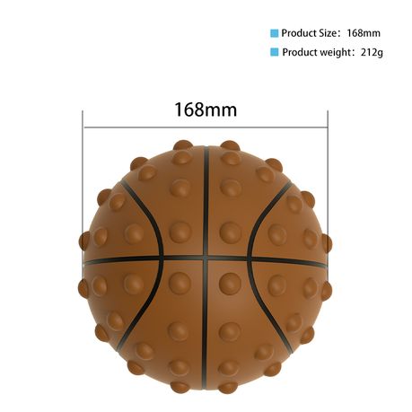Basket Ball Fidget Pop It - Brown, Plus Pump - 2 Pack