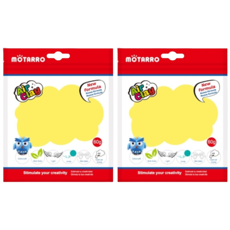 Motarro Air Clay 60g - Yellow 2 Pack