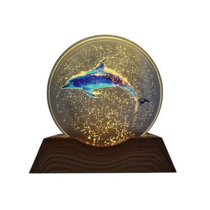 3D Creative Lamp - Dolphin Sparkles Illuminated Art Light