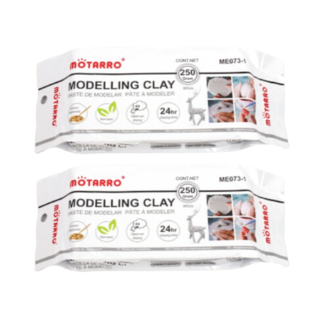 Motarro Modelling Clay 250g - 2 Pack - Red Brown
