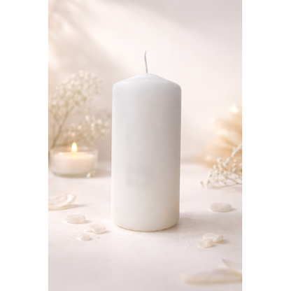 Candle Pillar - 2 Pack - White 6x12.5cm